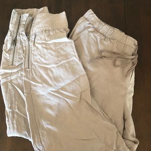 Gray-ish pink light weight casual joggers